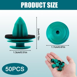 Car Body Trim Clips Plastic Fasteners 50 pcs with Sponge Pad, Universal Auto Panel Fixing Clips Push Rivets Car Door Retainer Mounting Clips for Car Boots Interior Doors Bumper Auto Parts Blue