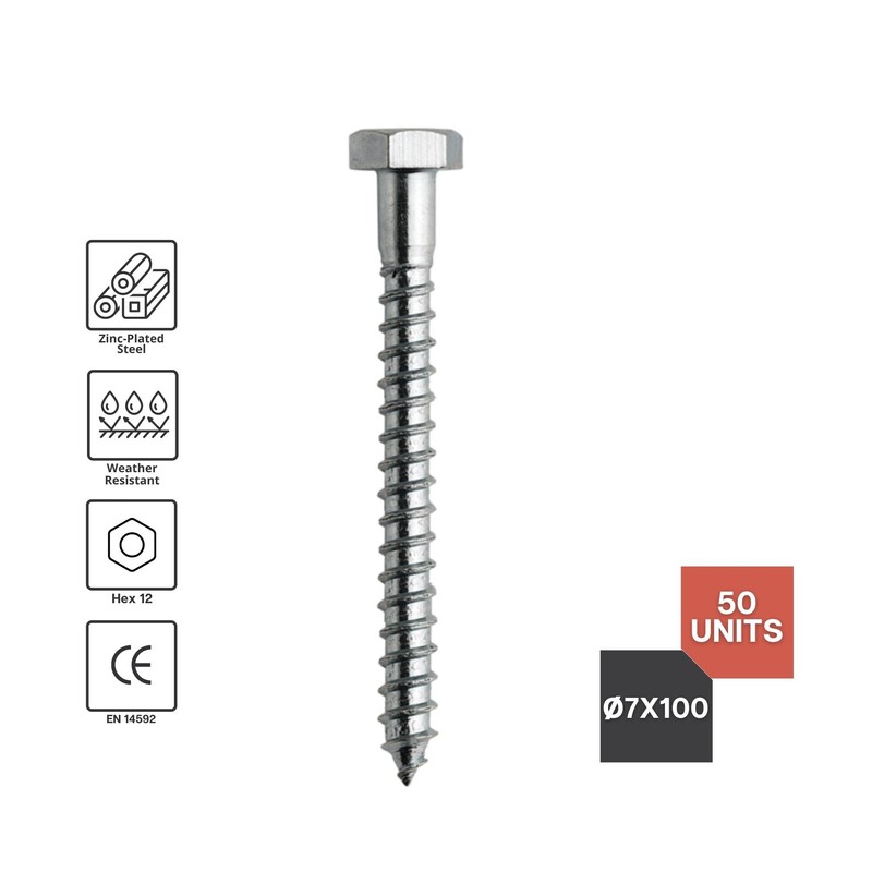 DOJA Barcelona Hexagon Wood Screws | Screws Assortment Pack 25-7