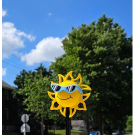 Coolballs California Cool Sun Blue Sunglasses Car Topper with Car Magnet Buddy Magnetic Roof Antenna Ball Stand
