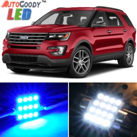 Dome, Map Reading, Courtesy Door Step Light 12 x Premium Blue LED Lights Interior Package for Ford Explorer 2011-2019 + Tool