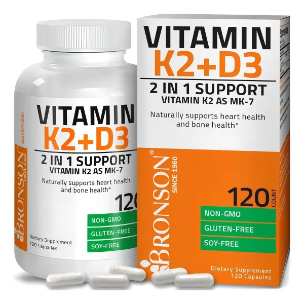 Vitamina K2 90mcg + D3 5000iu 2 En 1 120
