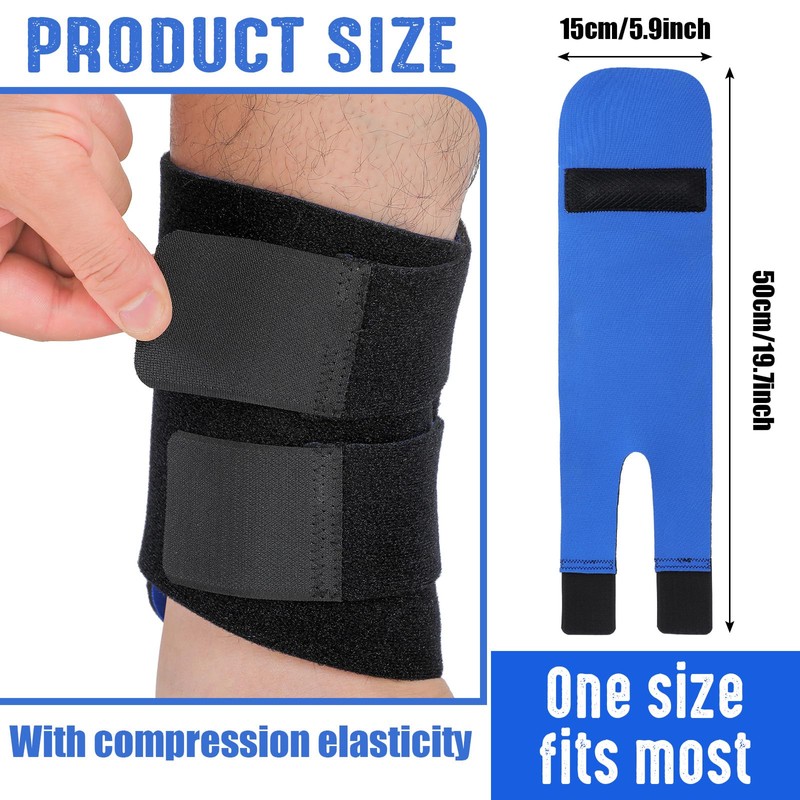 Threlaco 2 Pcs Shin Splint Compression Wrap Adjustable Shin Splints