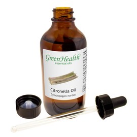 GreenHealth - Citronella Oil -100% Pure Therapeutic Grade Essential Oil- 4 oz w/Dropper