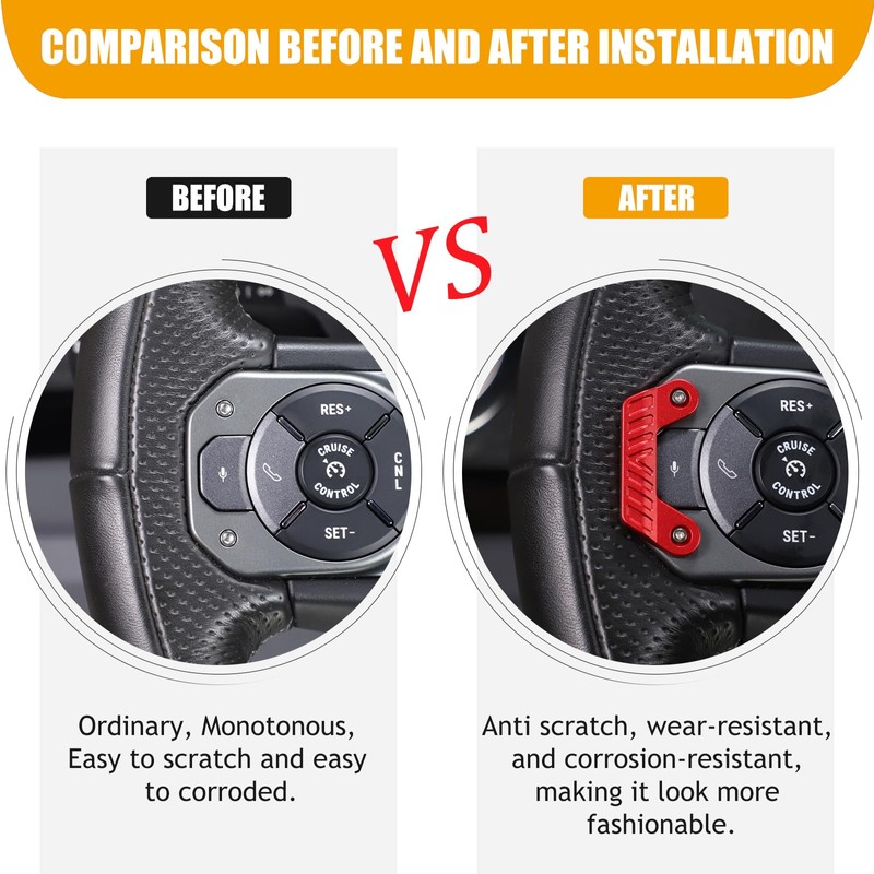 Bekantogy 2PCS Steering Wheel Guards Compatible with INEOS Grenadier 2022-2026