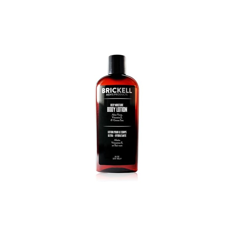 Brickell Mens Products Deep Moisture Body Lotion, 8 Ounce