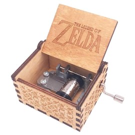 Youtang Music Box Hand Crank Musical Box Antique Engraved Carved Crafts,Play Song of Storms,Brown