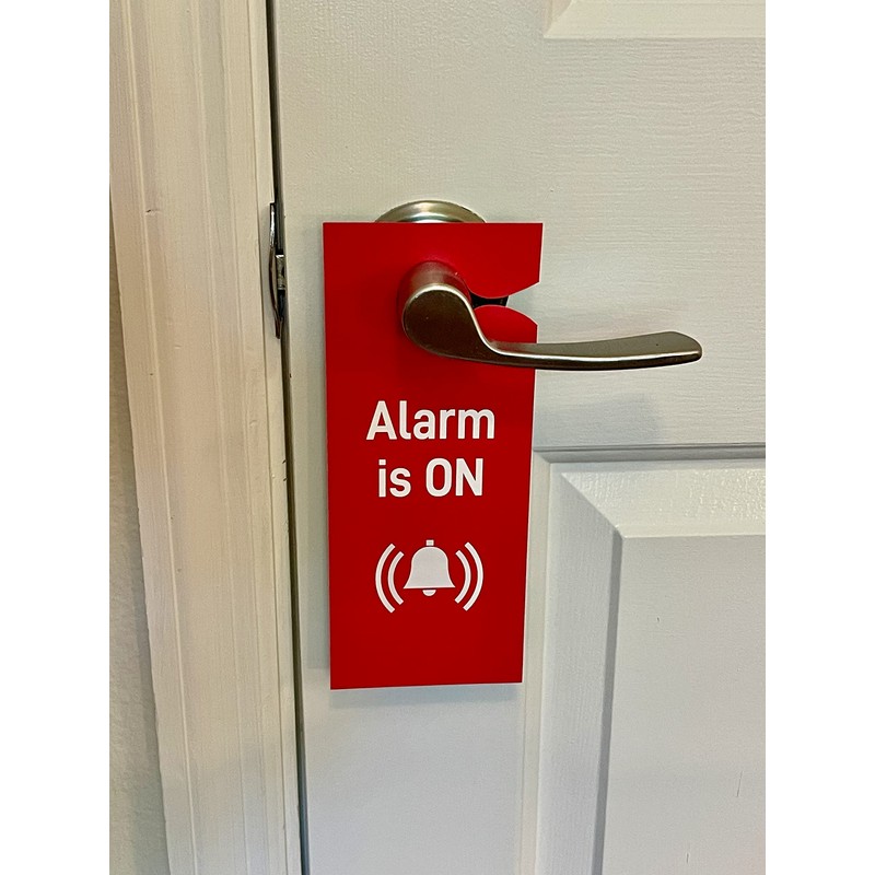Alarm is ON/OFF Door Hanger for Home and Office (4