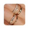 VEEDOFA Stackable Ring Set for Women, 14K Gold Plated Thin