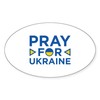CafePress Pray for Ukraine Oval Car Bumper Sticker(10-Pack)