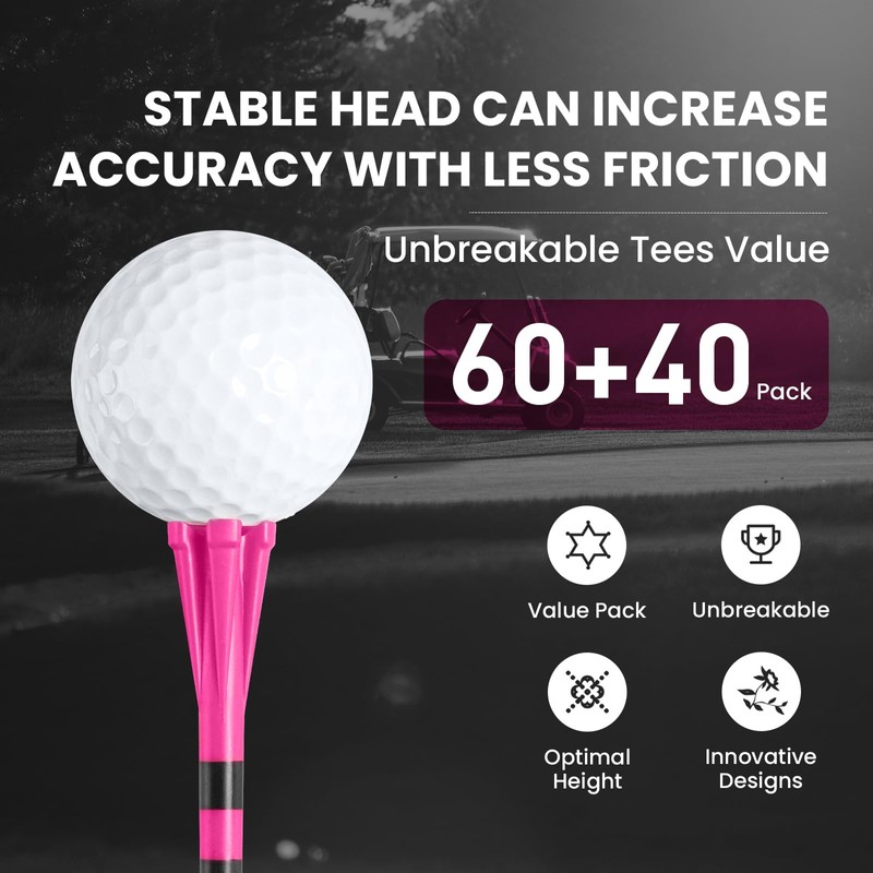Golf Tees Plastic Driver 70mm 83mm Five Claws Prong 80