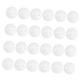 Mikinona 24pcs Perforated Plastic Training Balls Hollow Golf Practice Balls for Training Lightweight Design for Enhanced Distance and Warm-ups White