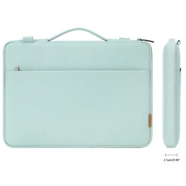 DOMISO 16 inch Laptop Bag Cover Waterproof Shockproof Notebook Protective Sleeve Case Shoulder Bag Cover for 16" Dell/HP Pavilion Envy/ThinkPad IdeaPad/ASUS Vivobook,Mint Green