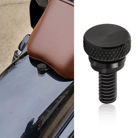 WINUERK Motorcycle Quick Release Seat Bolt Screw, 1/4 Inch-20 Thread Motorcycle Aluminum Alloy Rear Seat Bolt Mount Screw Replacement for Harley Davidson 1996-2024 (Black)