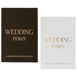 Sweet Water Decor Wedding Vow Books His & Hers - 100 Ruled Pages Vow Book with Gold Foil Details - Vow Books for Wedding & Bridal Shower Gifts - Lined Vows Book for Future Mrs & Mr - Wedding Vows