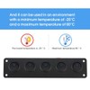 Riloer Multi-Functions Panel 5 Gang ON-Off Toggle Switch Panel for