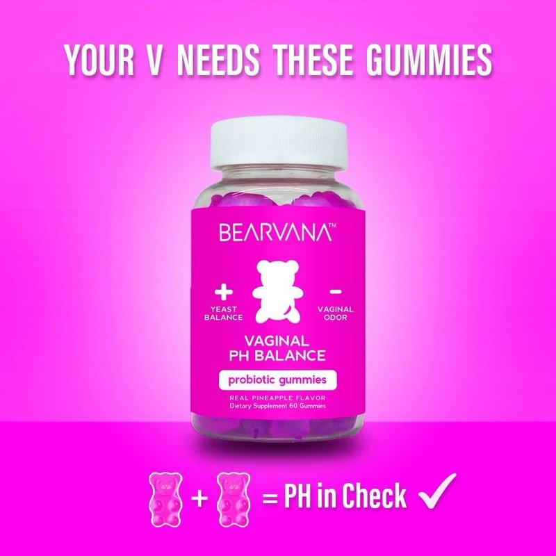 BEARVANA BEARVANA Peach Support Gummies & Vaginal pH Balance &