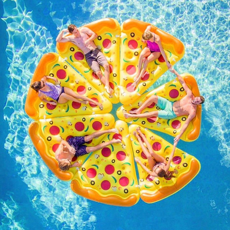 Swimline Inflatable Pizza Slice Pool Float, Multicolor