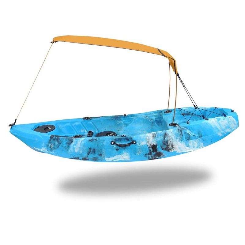 Kayak Sun Shade Canopy, Single Person, Waterproof, Orange, with Mounting