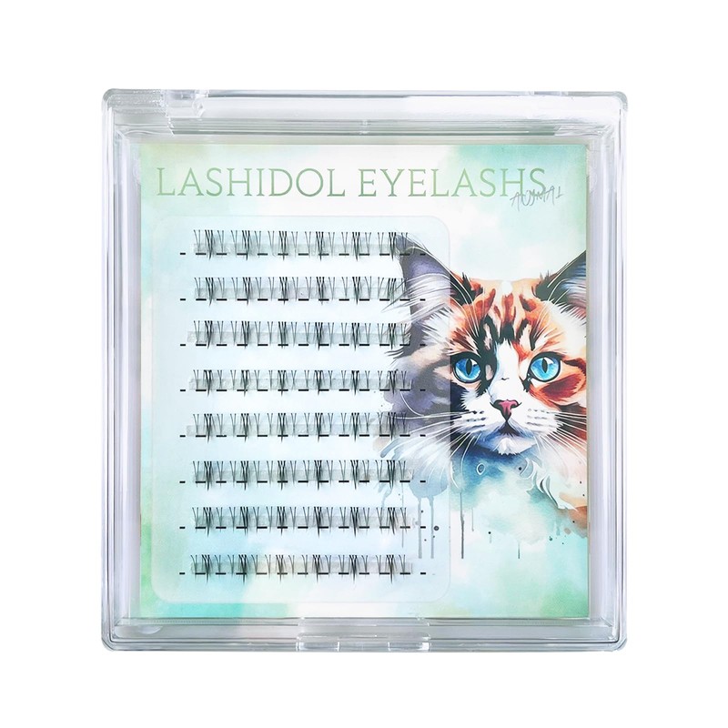 LASHIDOL KittenLash02 Lower False Eyelashes, Bunchy Eyelashes, Partial False Eyelashes,