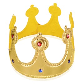 Regal Prince Crown, Golden Birthday Crowns King Crown for Kids Birthday Boy Parties Accessory Supplies Boy Party Dress-Up Photo Props for Kids Baby Shower Party Decoration