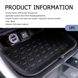 Anyhut 1 PC Center Console Tray, Center Console Organizer Tray Mat, Gear Shift Organizer, Compatible with to-yota RAV4 2023 2022 2021 2020 2019 Accessories (Black #Center Console Tray)