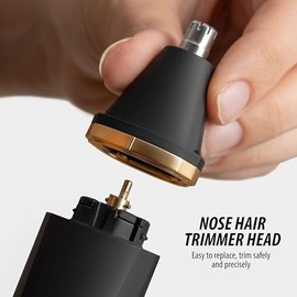 OLOV - Afeitadora eléctrica de pelo corporal - Recortador de ingle para hombres - Afeitadora de bikini para mujeres - Afeitadora húmeda/seca, cabezales de cuchilla de cerámica reemplazables, base de