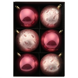 Com-four® Christmas Baubles, Shatterproof Plastic Christmas Tree Decoration for the Xmas Tree.