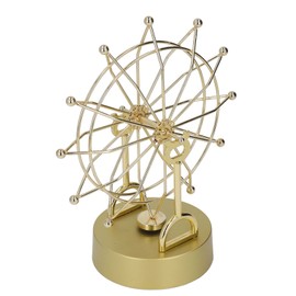Ferris Wheel, Perpetuum Mobile, Small Figures, Electronic, Modern, Ferris Wheel, Gold Accent Decor, Futuristic Gadgets for Table, Bookcase, Shelf, Living Room Decoration