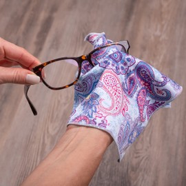 Microfibre Cloths Pack of 2 – Glasses Cleaning Cloths with Motif