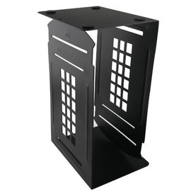 1 Pair Nostalgic London Telephone Booth Bookends British Style Metal Bookends for Shelves Library Bookends Book End Gifts (Black)