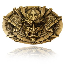 Western belt buckles for men - Custom Belt Buckles Men - Handmade Mens Belt Buckles - Brass Belt Buckle – Samurai Belt Buckle for Men