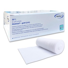 Gauze Bandages 6 cm x 4 m – Pack of 20 Elastic Bandage Fixation Bandage – Latex-Free Bandage Material – Elastic Bandage with 80% Elasticity