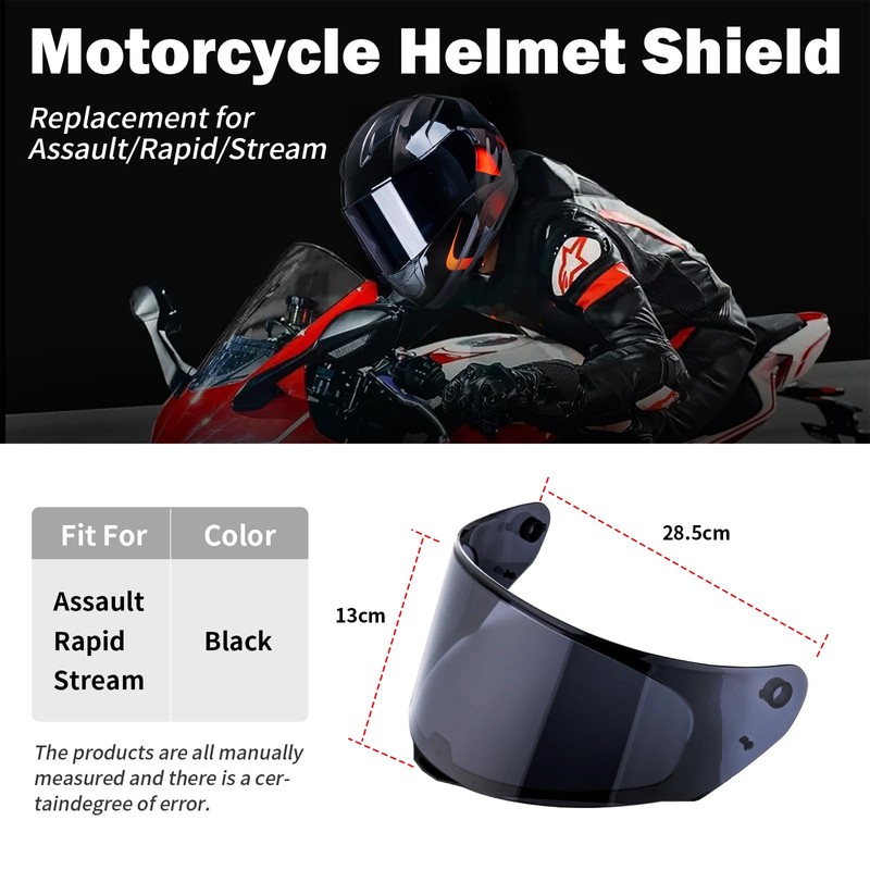 VCOROS Shield For Assault/Rapid/Stream Full Face Shield Compatible with FF328