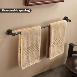 WEIKO Bronze Bathroom Accessories, Oil Rubbed Bronze Hardware Set includes 15 to 24 Inch Towel Bar Toilet Paper Holder Hand Towel Ring 2 Robe Hook Wall Mount 5 Pieces
