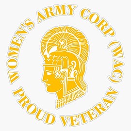 HOF Trading WAC Veteran - Women's Army Corp Vinyl Sticker Waterproof Decal Laptop Wall Window Bumper Sticker 5"