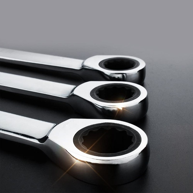 FLZOSPER 5.5mm Metric Ratchet Wrench,Box End Head 72-Tooth Ratcheting Combination