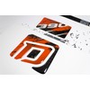 Tankpad Motorcycle Carbon Sticker Orange Compatible with KTM DUKE 390