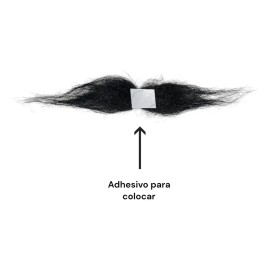 12 Bigote Negro Postizo Mostacho Mexicano Disfraz Zapata Negro