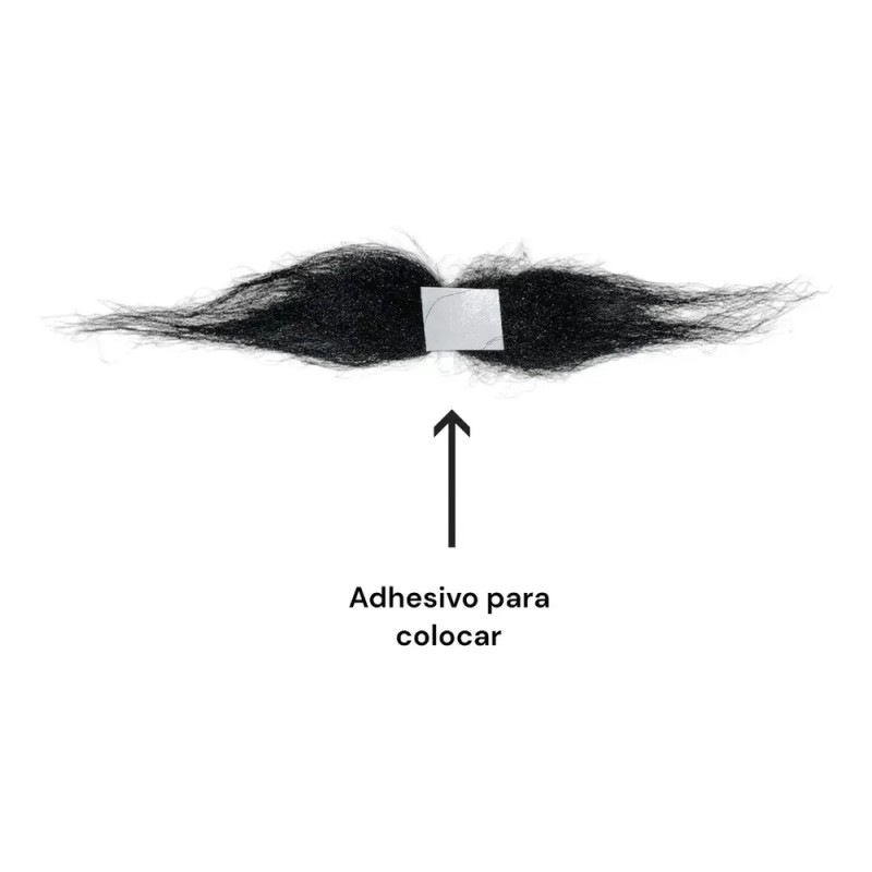 12 Bigote Negro Postizo Mostacho Mexicano Disfraz Zapata Negro