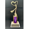 Unbranded Modern Dance Heart Trophy With 3” Post. (Please See