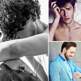 SwirlColor Men's Earrings, 3 Pairs Wooden Stud Earrings, Round Pierced Earrings Set, Stainless Steel Earring Needles, Fake Stud Earrings for Men and Boys, 10 mm / 0.4 Inches, Wood