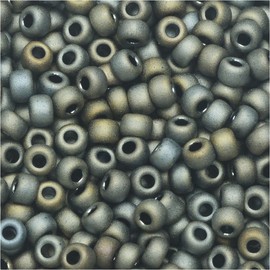Miyuki Round Seed Bead Size 8/0 22g-tube Matte Metallic Grey