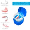 WUMUGE Denture Bath Box Cup, Denture Case with Denture Cleaner