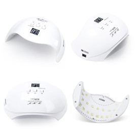 Gel UV LED Nail Polish Lamp, LKE Nail Dryer 40W LED Light with 3 Timers Professional for Nail Art Tools Accessories White