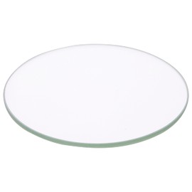 Plymor 3.5" Round, 3mm Thick Non-Beveled Clear Glass Circle, Pack of 2
