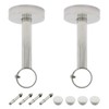 2 Pack Ceiling Mount Bracket, Stainless Steel Wardrobe Pipe Bracket