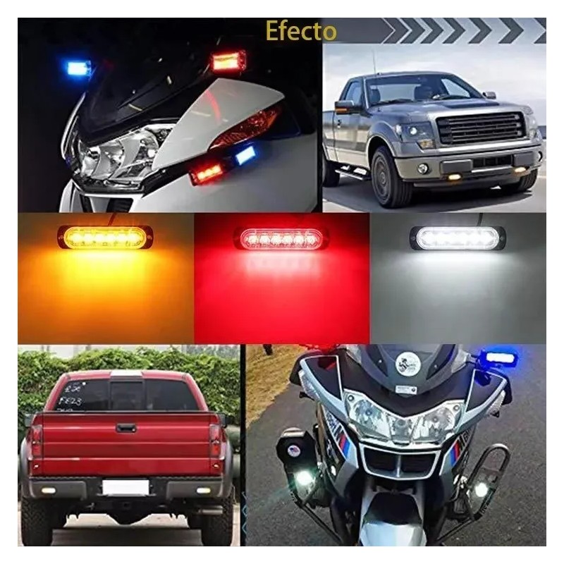 Gran compañía 2 Barra Led Lateral Faro Strobos Auto Moto