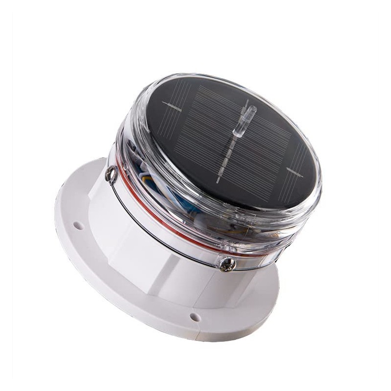 Solar Dock Warning Light 360 Degree - Super Bright Waterproof