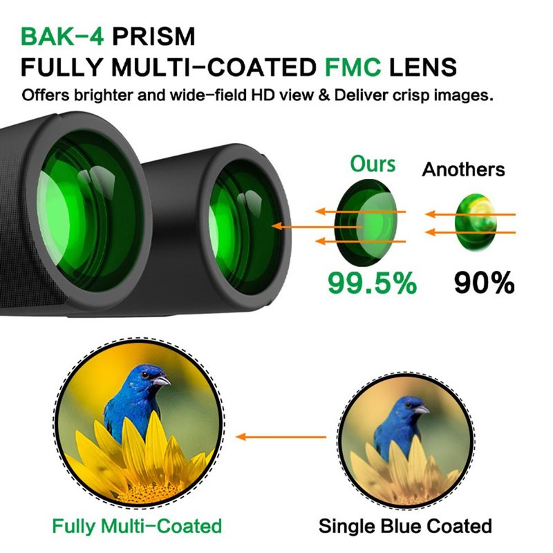 12X42 Binoculars Telescope High Power High Definition Binocular Night Vision