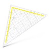 Aristo 1650/1"TZ-Dreieck" Set Square Plexiglass 225 mm Transparent